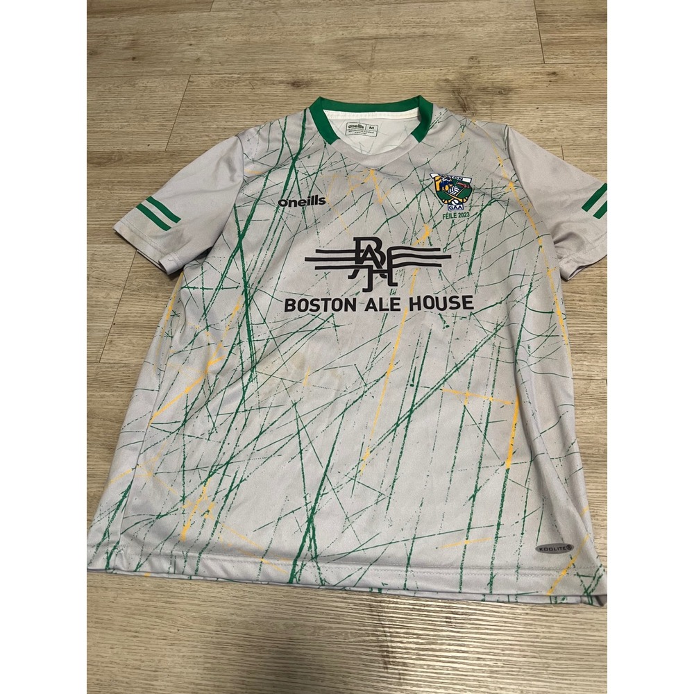 O'Neills Boston GAA Féile 2023 Jersey Mens Medium Grey Green Boston Ale House